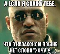 а если я скажу тебе, что в казахском языке нет слова "хочу"?