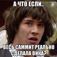 А что если.. ВЕСЬ САММИТ РЕАЛЬНО СДЕЛАЛА ВИКА?