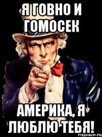 Я говно и гомосек Америка, я люблю тебя!