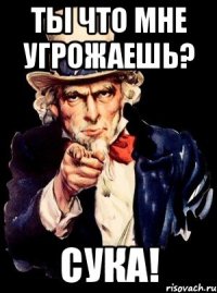 Ты что мне угрожаешь? Cука!