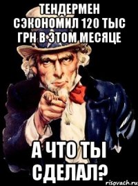 Тендермен сэкономил 120 тыс грн в этом месяце А что ты сделал?