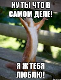 Ну ты что в самом деле! Я ж тебя люблю!