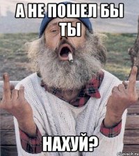 а не пошел бы ты нахуй?