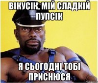 Вікусік, мій сладкій пупсік Я сьогодні тобі приснюся