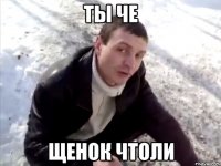 Ты че Щенок чтоли