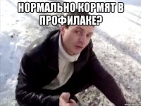 Нормально кормят в профилаке? 