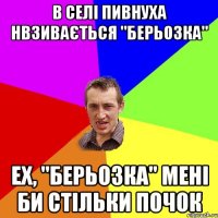 в селі пивнуха нвзивається "Берьозка" ех, "берьозка" мені би стільки почок