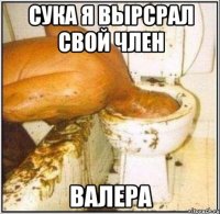 Сука я вырсрал свой член Валера