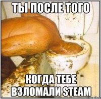 Ты после того Когда тебе взломали Steam