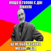 Якщо в голові є дві півкулі це не обов'язково мозок.©ДІД