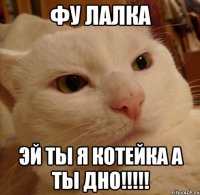 ФУ ЛАЛКА ЭЙ ТЫ Я КОТЕЙКА А ТЫ ДНО!!!!!