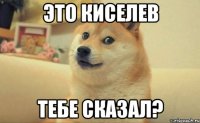 Это Киселев тебе сказал?