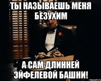 ты называешь меня безухим а сам длинней Эйфелевой башни!