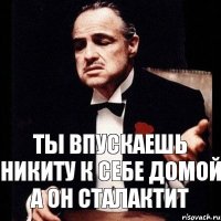 ТЫ ВПУСКАЕШЬ НИКИТУ К СЕБЕ ДОМОЙ А ОН СТАЛАКТИТ