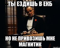 Ты ездишь в Екб Но не привозишь мне магнитик