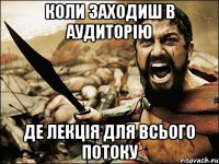 Коли заходиш в аудиторію де лекція для всього потоку