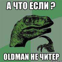 А что если ? Oldman не читер