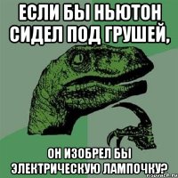 Если бы Ньютон сидел под грушей, он изобрел бы электрическую лампочку?