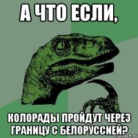 А что если, колорады пройдут через границу с Белоруссией?