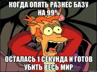 Когда опять разнес базу на 99% Осталась 1 секунда и готов убить весь мир