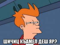  Шичиц къамел деш яр?