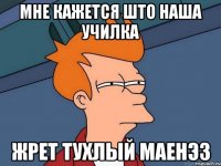 МНЕ КАЖЕТСЯ ШТО НАША УЧИЛКА ЖРЕТ ТУХЛЫЙ Маенэз