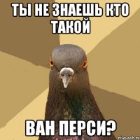 Ты не знаешь кто такой Ван Перси?