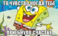 то чувство когда тебе приебнуло счастье