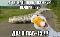 А ТЫ ИДЁШЬ НА ПЛЯЖНУЮ ВЕЧИРИНКУ? ДА! В ПАБ-15 !!!