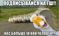 Подписывайся на ТШ!! нас больше 10 000 человек!!!