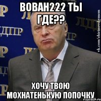 Вован222 ты где?? Хочу твою мохнатенькую попочку