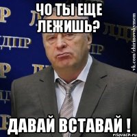 чо ты еще лежишь? давай вставай !