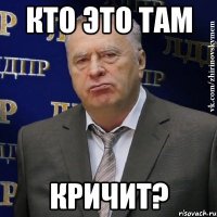 Кто это там кричит?