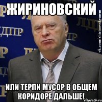 Жириновский Или терпи мусор в общем коридоре дальше!