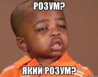 розум? який розум?