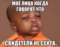Мое лицо когда говорят что Свидетели не секта