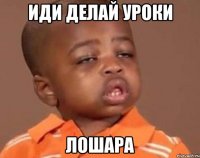 иди делай уроки ЛОШАРА