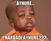 AYNURE... HARDADI AYNURE???