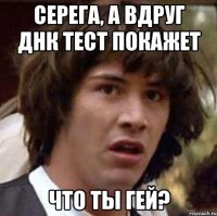 Серега, а вдруг ДНК тест покажет что ты гей?