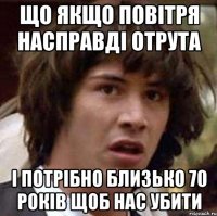 Що якщо повітря насправді отрута і потрібно близько 70 років щоб нас убити