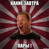 КАКИЕ ЗАВТРА ПАРЫ !