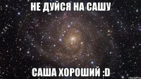 НЕ ДУЙСЯ НА САШУ САША ХОРОШИЙ :D