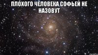 Плохого человека Софьей не назовут 