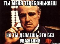 ты меня теребонькаеш но ты делаешь это без уважения