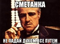 сметанка не падай духом,все путем