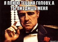 Я плюю тебе на голову, а ты пиздишь меня 
