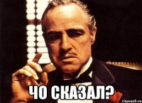  Чо сказал?