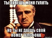 Ты зовешь меня гулять Но ты не даешь свой номер телефона