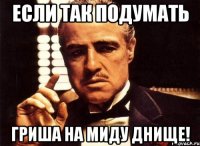 Если так подумать Гриша на миду днище!
