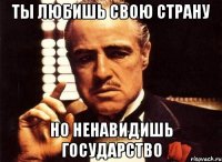 Ты любишь свою страну Но ненавидишь государство